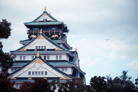 Osaka Castle, Osaka, Japanのeditorial素材