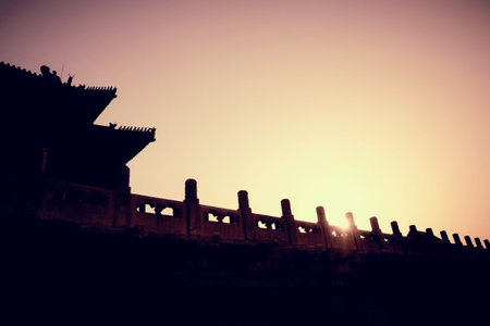 Forbidden City Dusk Forbidden City Sunsetのeditorial素材