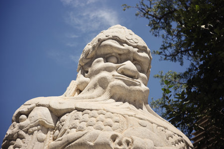 The King Kong Throne of Zhenjue Temple in Wuta Temple, Beijingのeditorial素材