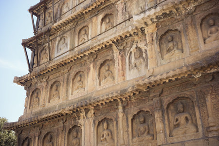 The King Kong Throne of Zhenjue Temple in Wuta Temple, Beijingのeditorial素材