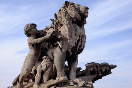 Pont Alexandre III, Paris, Franceのeditorial素材