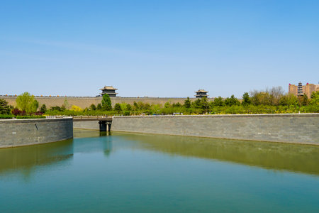 Datong Ancient City Wall, Datong City, Shanxi Province, Chinaのeditorial素材