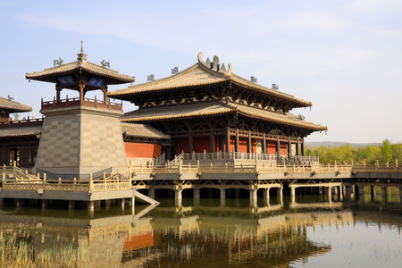 Lingyan Temple in Yungang Grottoes, Datong City, Shanxi Province, Chinaのeditorial素材