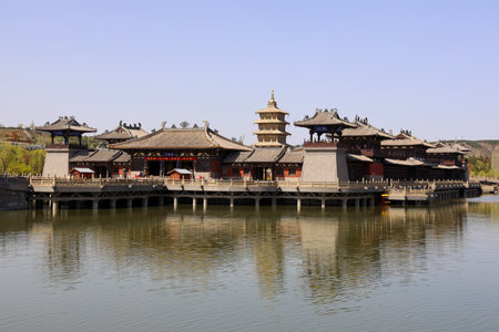 Lingyan Temple in Yungang Grottoes, Datong City, Shanxi Province, Chinaのeditorial素材