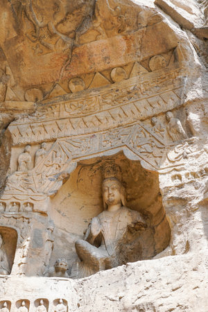 World Cultural Heritage Yungang Grottoes in Datong City, Shanxi Province, Chinaのeditorial素材