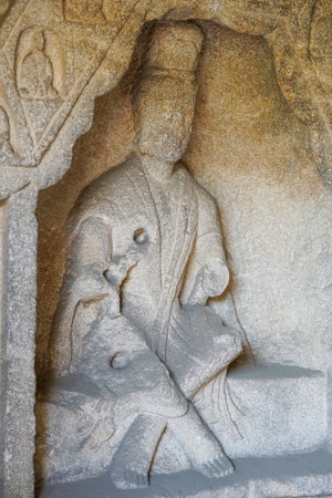 World Cultural Heritage Yungang Grottoes in Datong City, Shanxi Province, Chinaのeditorial素材
