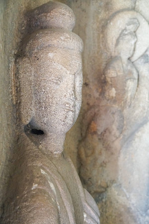 World Cultural Heritage Yungang Grottoes in Datong City, Shanxi Province, Chinaのeditorial素材