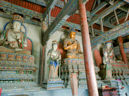 National Cultural Heritage Shanhua Temple, Datong City, Shanxi Province, Chinaのeditorial素材