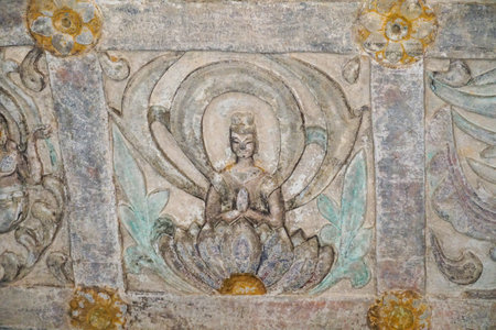 Gongxian Grottoes (Gongyi Grottoes Temple), Gongyi, Zhengzhou, Henan, Chinaの写真素材