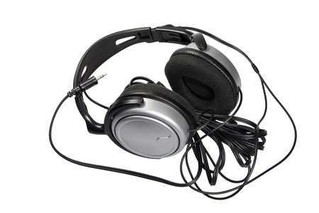 Studio Electronic Headphone Isolate on white backgroundの写真素材