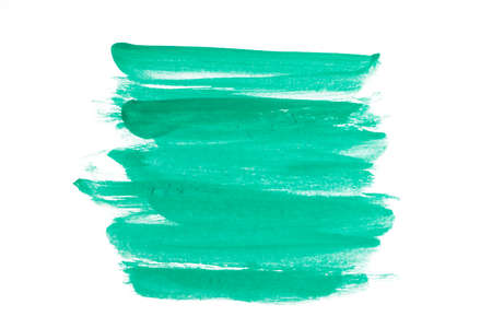 Green Water Color splash isolate on white backgroundの写真素材