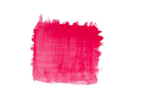 Square Red Water Color isolate on white backgroundの写真素材