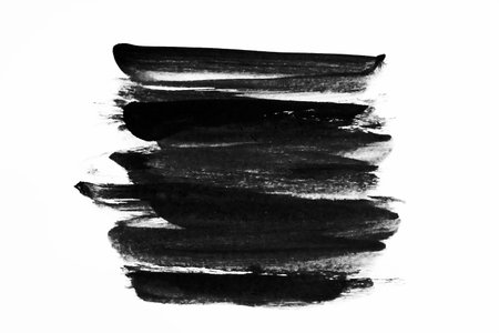 Abstract Ink paint isolate on white backgroundの写真素材