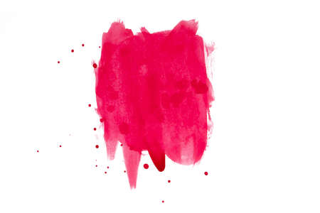 Splash Red Water Color isolate on white backgroundの写真素材