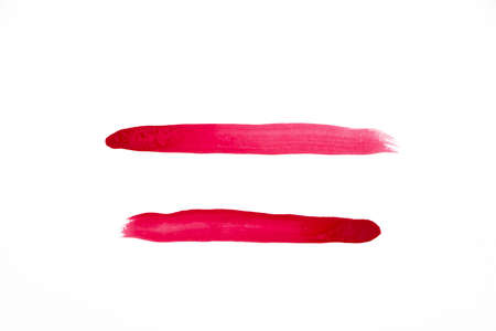 Red Water Color paint isolate on white backgroundの写真素材