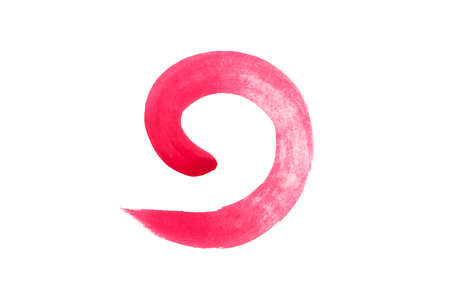 Red Water Color draw  isolate on white backgroundの写真素材