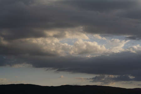 Aurora.Early morning. The rising sun disperses twilight.の写真素材