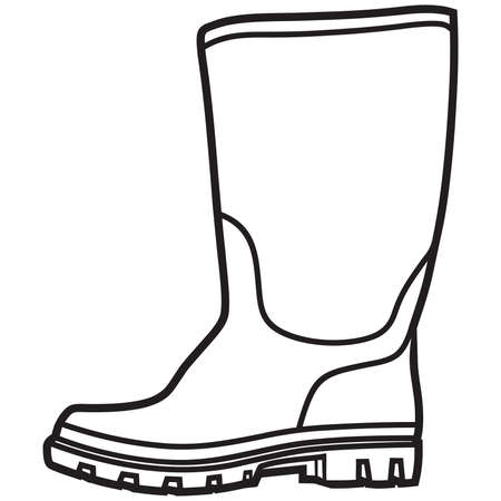 Rubber boots vectorのイラスト素材