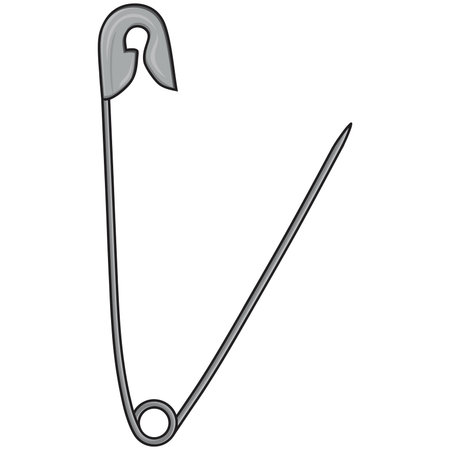 Open Safety Pin Vectorのイラスト素材