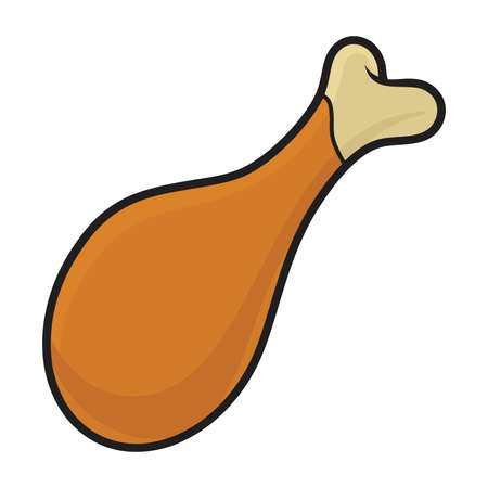 Chicken .vector icon chicken leg meat iconのイラスト素材