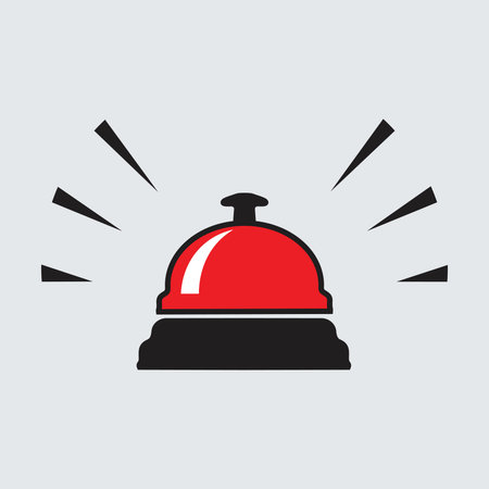 Bell icon isolated Vector art.のイラスト素材