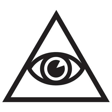 Illuminate - symbolic icon with all seeing eyeのイラスト素材