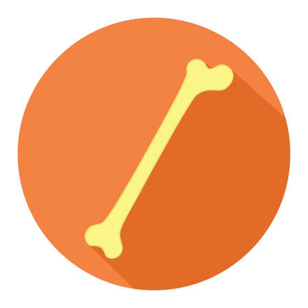 human bone flat iconのイラスト素材