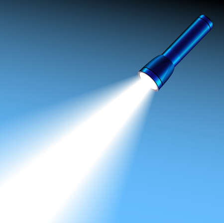 Glowing blue pocket torch lightのイラスト素材