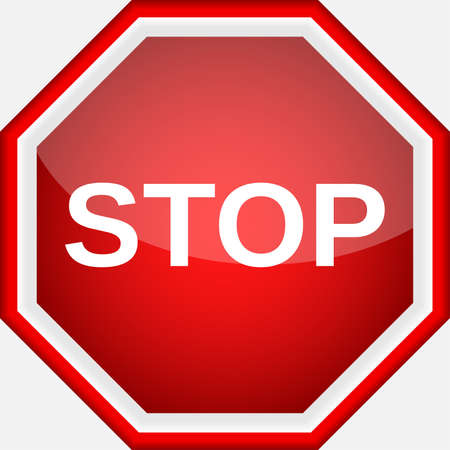 Vector illustration of red stop signのイラスト素材