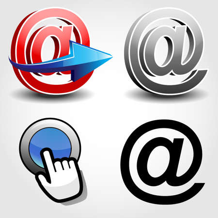 E-mail icon set for web. Email Icons for Any Useのイラスト素材