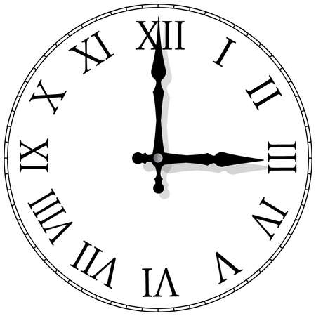 Flat vector illustration of a clockのイラスト素材