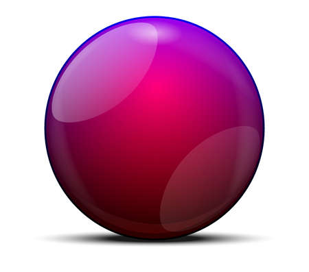 3d purple/violet  sphere isolated on whiteのイラスト素材