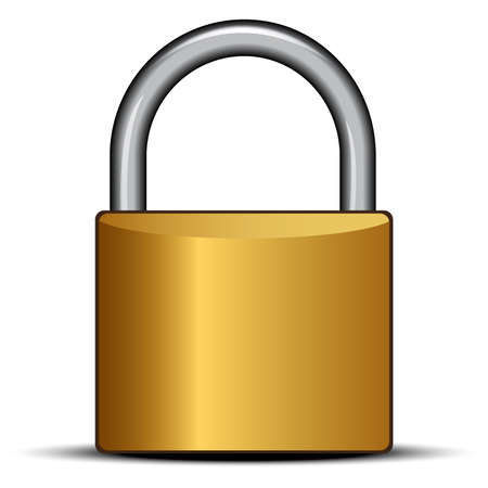 Padlock isolated in white backgroundのイラスト素材