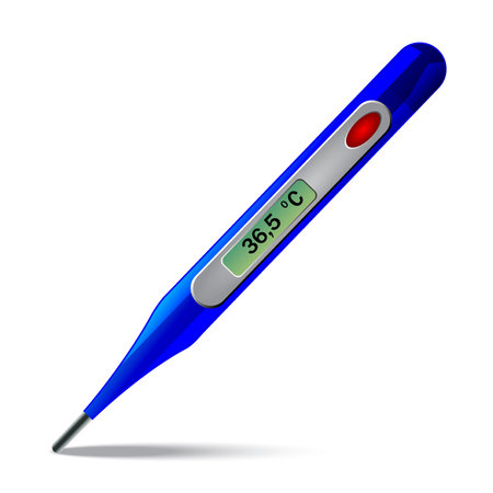 Medical digital thermometer. Isolated on whiteのイラスト素材