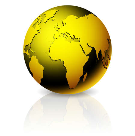 Golden Globe isolated on white backgroundのイラスト素材