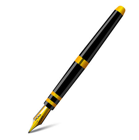 Fountain pen isolated on white backgroundのイラスト素材