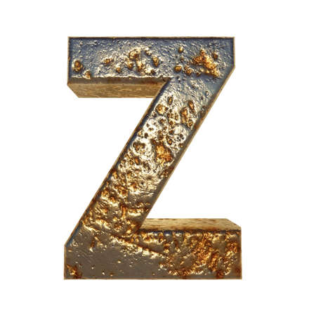 Rusted metal letter Zの写真素材