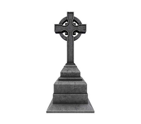 Celtic cross isolated on white backgroundの写真素材