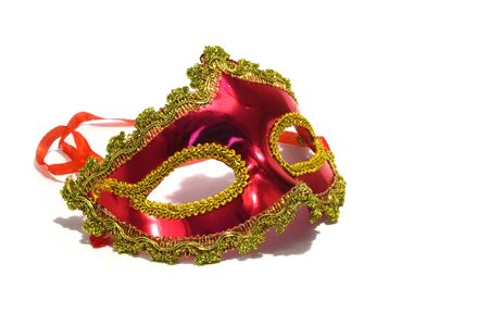 Traditional venetian mask isolated on white background.の写真素材
