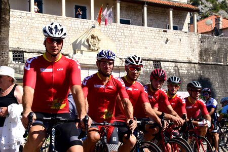 Montenegro national team at the Tour of Montenegro held between 13-15. September 2019.のeditorial素材