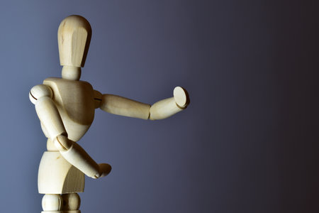 Mannequin in various poses. Sufficient area for adding additional text.の写真素材