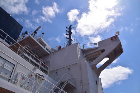 Accommodation area on a large container vessel.の写真素材