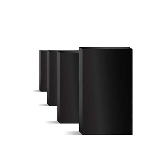 domino black empty illustration on white backgroundのイラスト素材