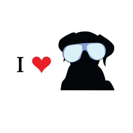 i love dog vector illustrationのイラスト素材