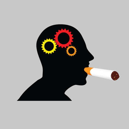 man with cigar vector illustrationのイラスト素材