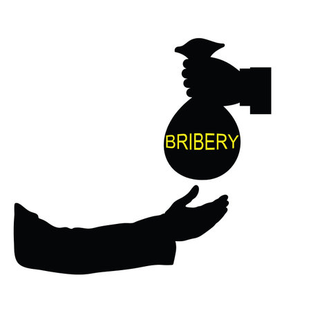 bribery black vector illustrationのイラスト素材