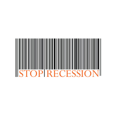 stop recession with bar code illustrationのイラスト素材