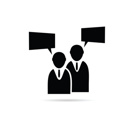 businessman icon vector silhouette art illustration on a whiteのイラスト素材