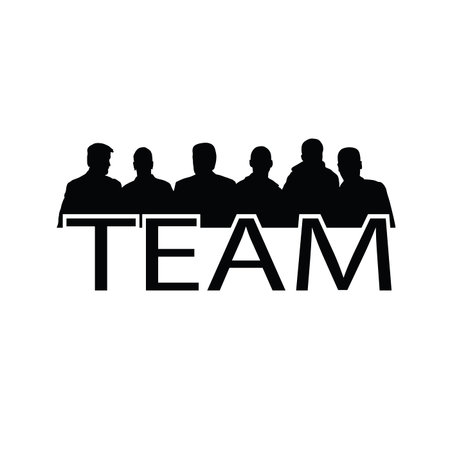 icon of team people silhouette vector illustrationのイラスト素材