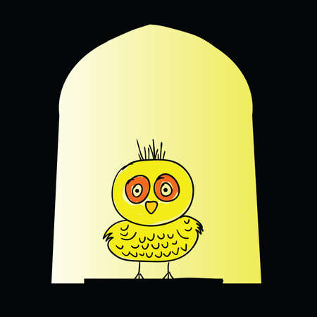 chicken yellow vector illustrationのイラスト素材